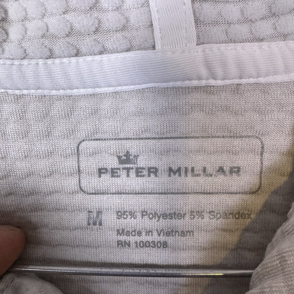 Peter Millar‎ Hoodie Womens M Tech Full Zip Sweatshirt Grid Fleece Golf LS22EK19 - Picture 7 of 16